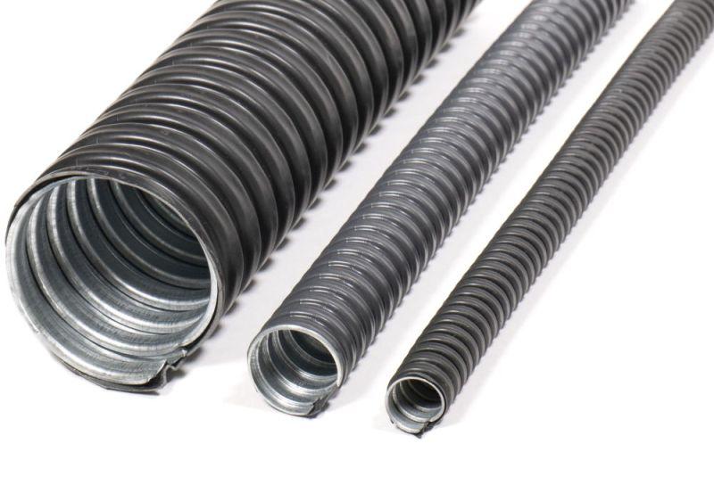 Металлорукав в ПВХ изоляции Р3-ЦПнг 25 d25мм без протяжки черн. (уп.50м) ГОФРОМАТИК zeta44206