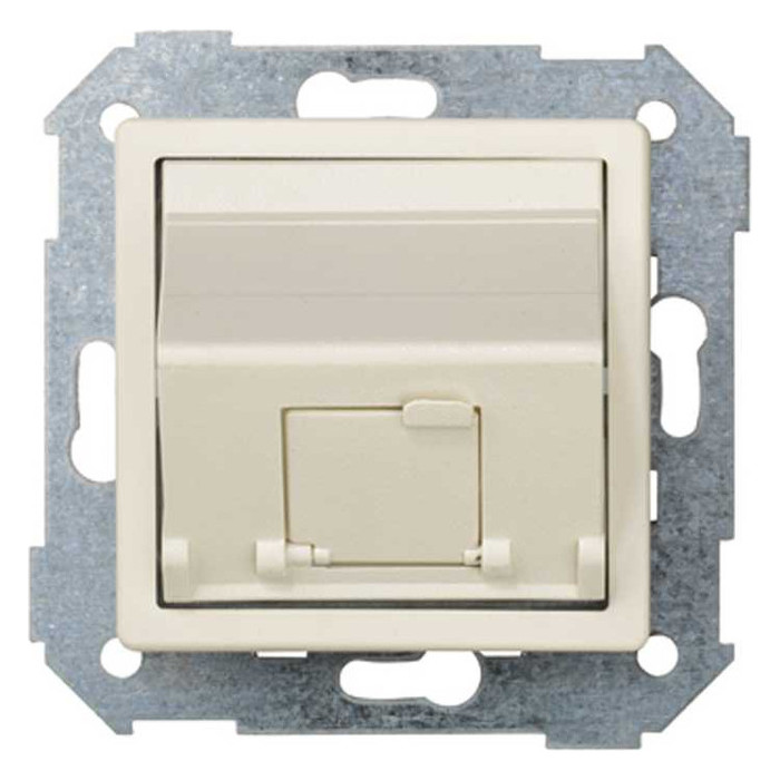 Адаптер на RJ45 Simon SIMON 82, скрытый монтаж, со шторками, слоновая кость, 82578-31