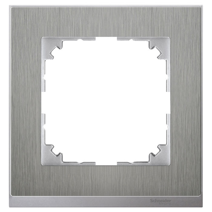 Рамка 1 пост Schneider Electric MERTEN M-PURE DECOR, нержавеющая сталь, MTN4010-3646