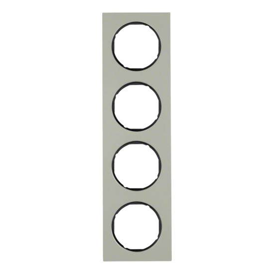 Рамка 4 поста Berker R.3, нержавеющая сталь, 10142204
