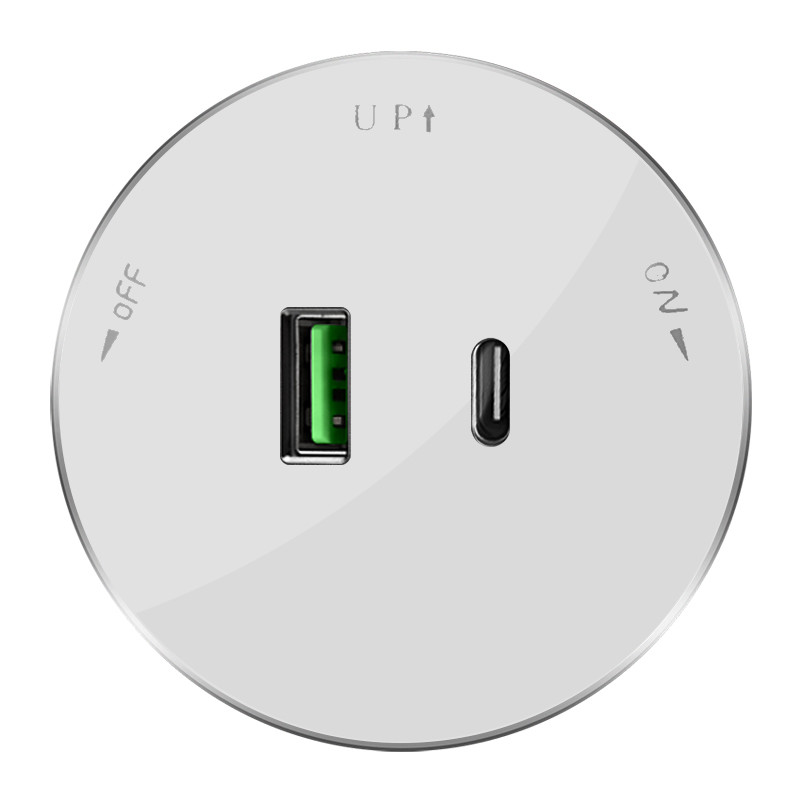 Systeme Electric MultiTrack Розетка 2хUSB (тип А+С) 18Вт, 5В/3А Белый