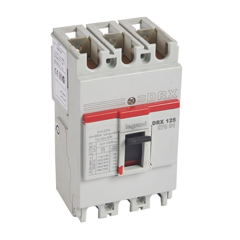 Выключатель автоматический 3п 20А 10кА DRX125 термомагнитн. расцеп. Leg 027001