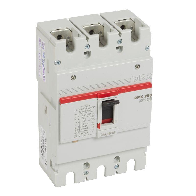 Выключатель автоматический 3п 200А 18кА DRX250 термомагнитн. расцеп. Leg 027103
