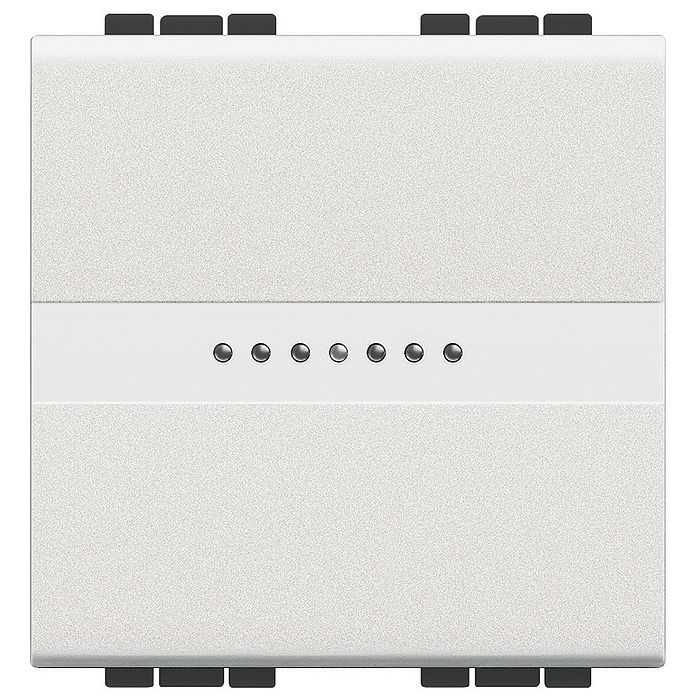 Выключатель одноклавишный перекрестный BTicino LIVING LIGHT с возможностью подсветки, белый, N4054M2