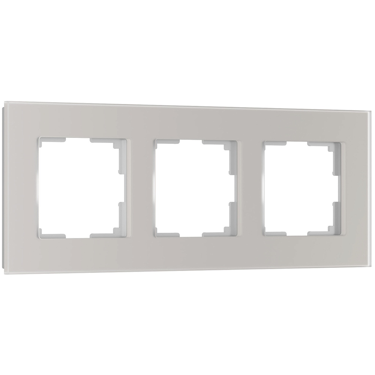 Рамка из стекла на 3 пост Senso дымчатый soft-touch W0033117