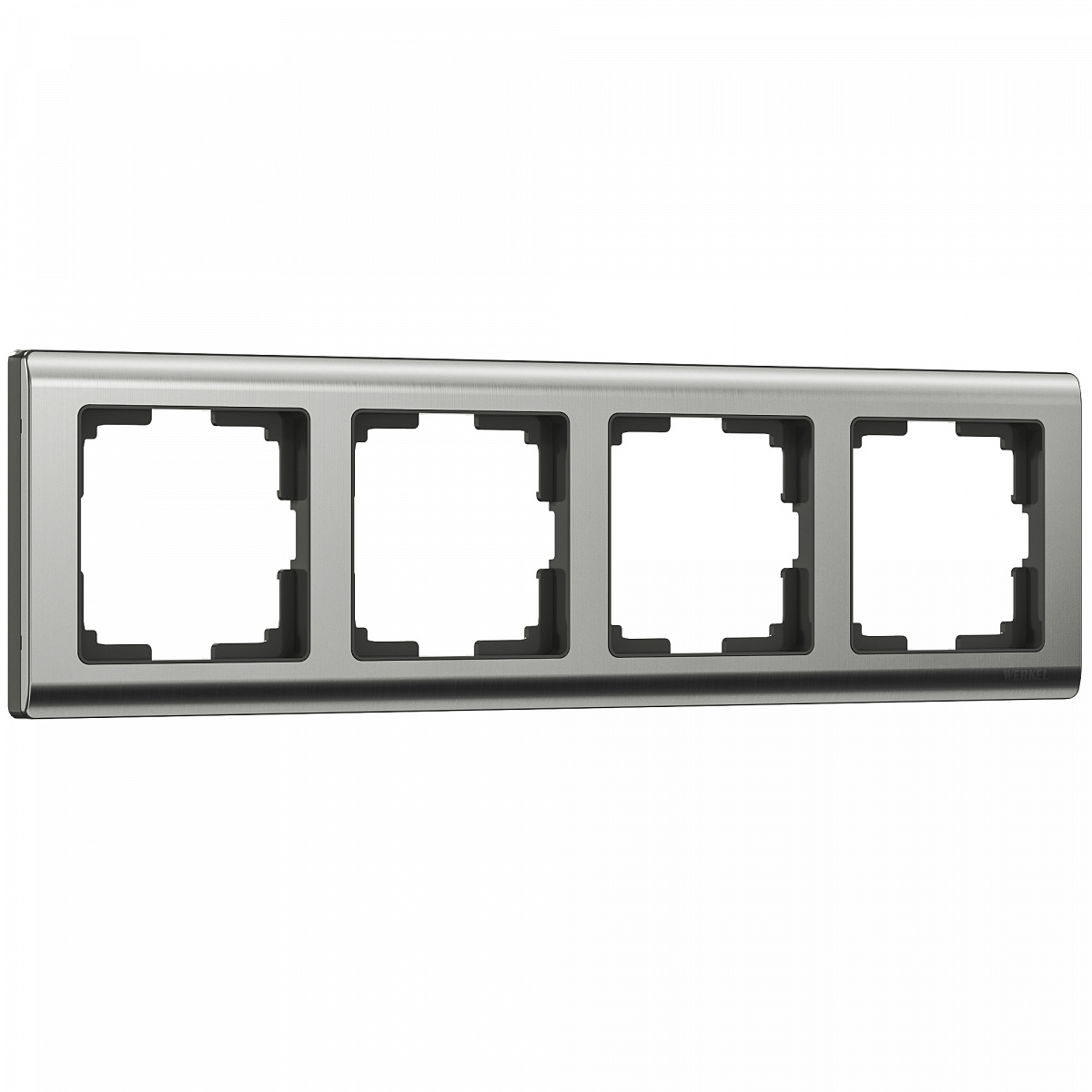 Рамка из металла на 4 поста Metallic глянцевый никель W0041602